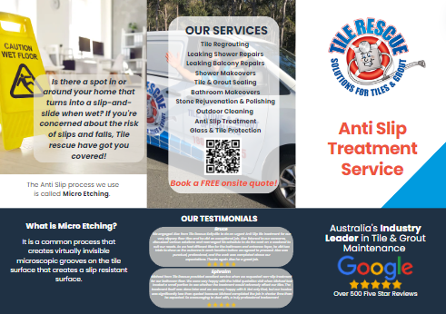 Anti Slip Treatment Service Brochure Packs of 20