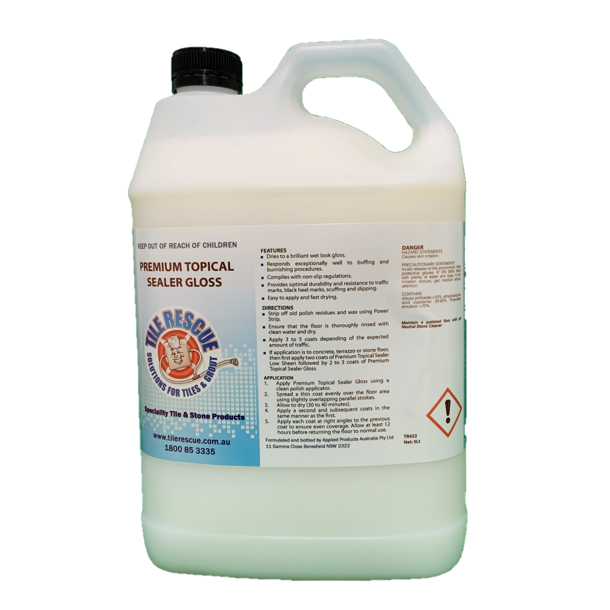 Tile Rescue Premium Topical Sealer Gloss - 5L