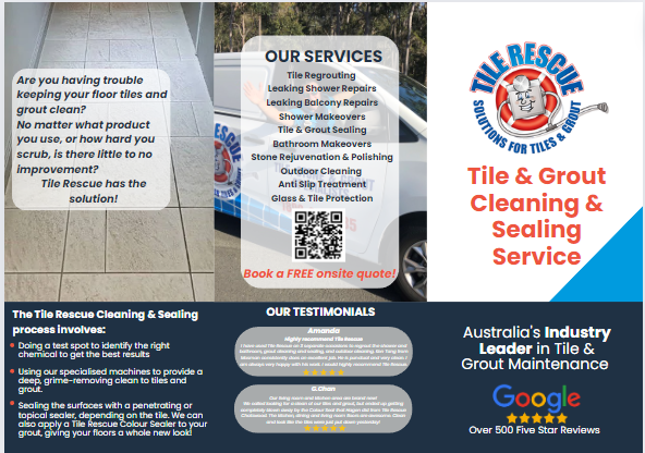 Tile/Grout Cleaning & Sealing Service Brochure Packs of 20