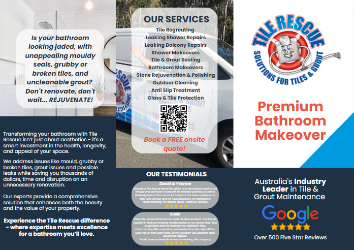 Premium Bathroom Makeover Service Brochure packs of 20