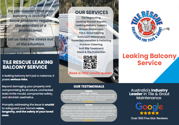 Leaking Balcony Service Brochure Packs of 20