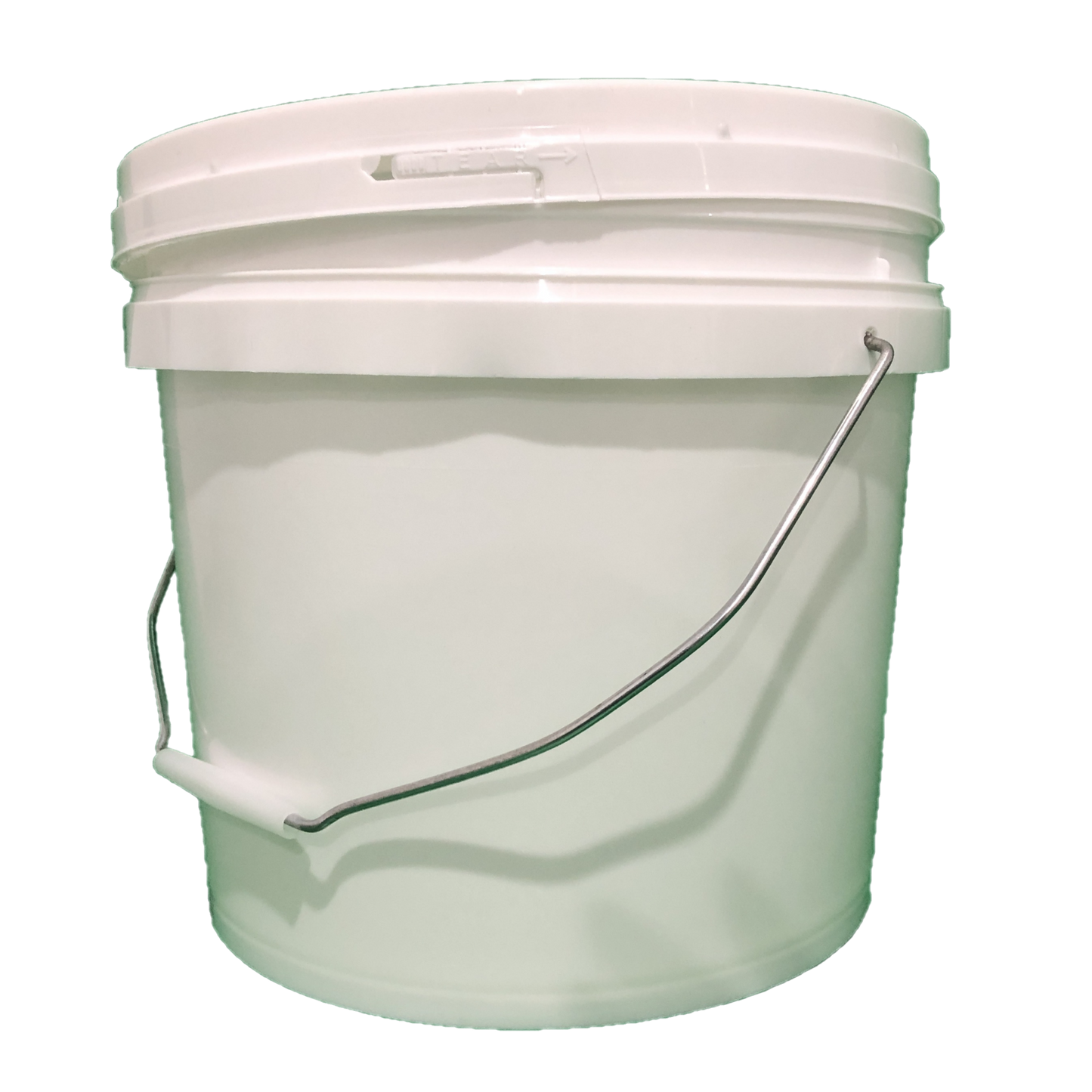 White Bucket with Lid