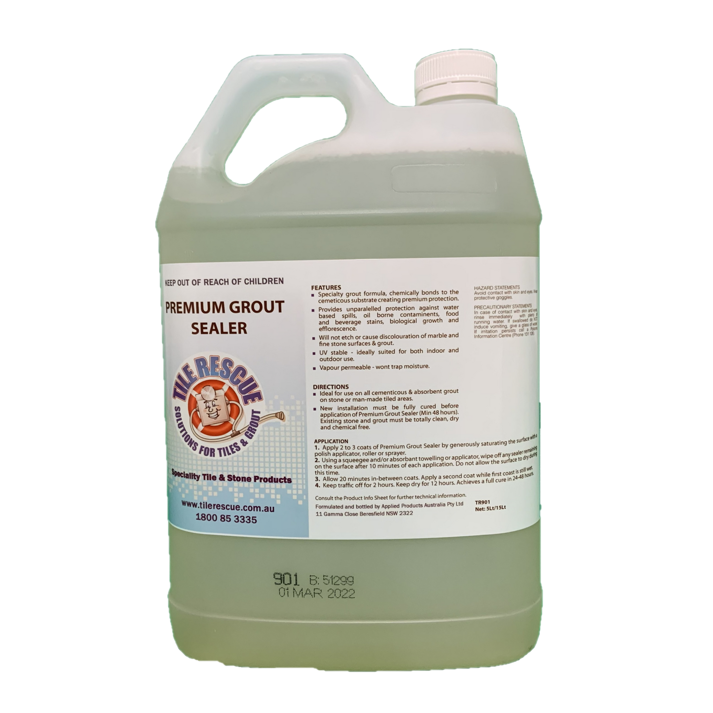 Tile Rescue Premium Grout Sealer - 5L