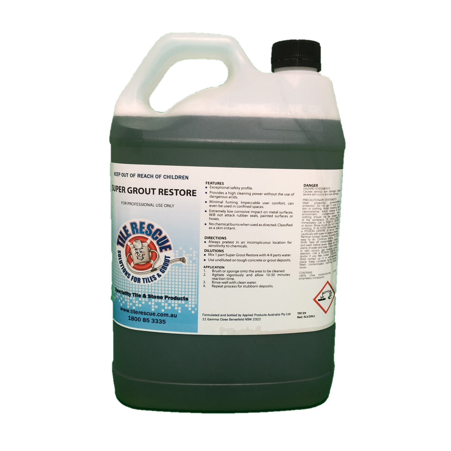 Tile Rescue Super Grout Restore - 5L